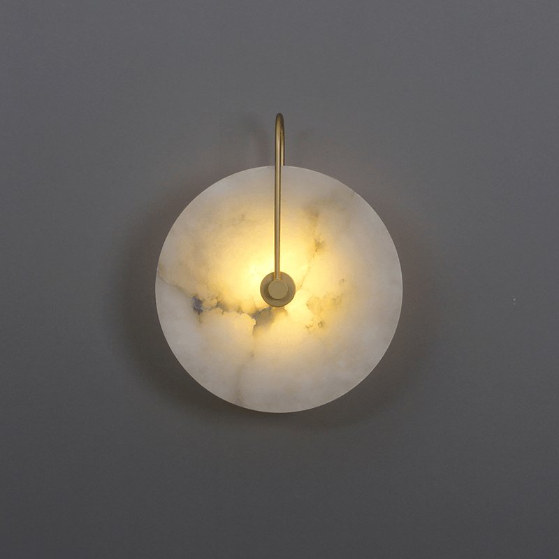 Kristy Alabaster LED Wall Lamp Round Iconic Circular-Relic Pieces