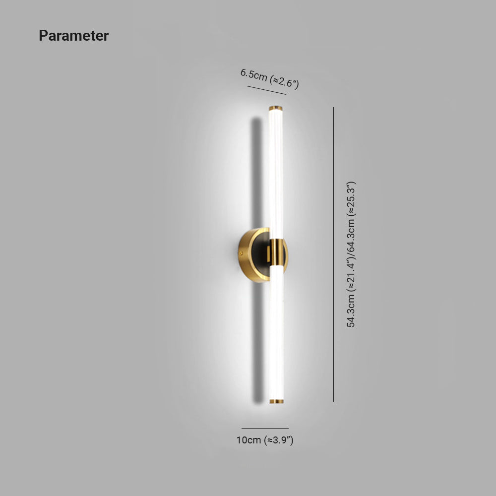 Milanal Designer Linear Mirror Front Vanity Wall Lamp