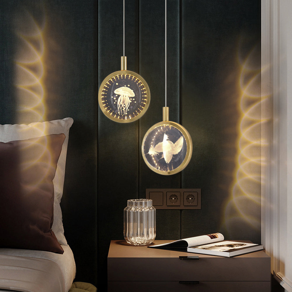 Jutisid Morden Spherical Metal Pendant Light, Gold