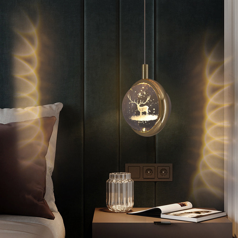 Jutisid Morden Spherical Metal Pendant Light, Gold