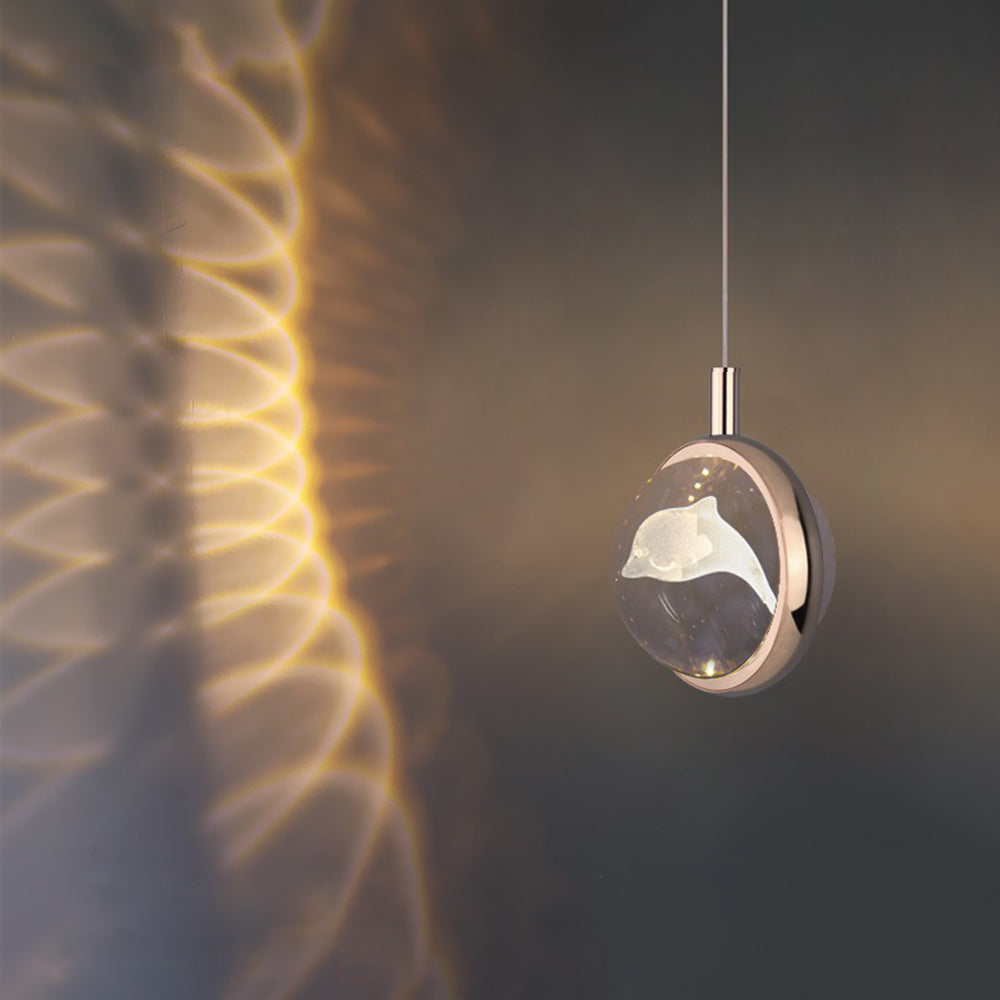 Jutisid Morden Spherical Metal Pendant Light, Gold