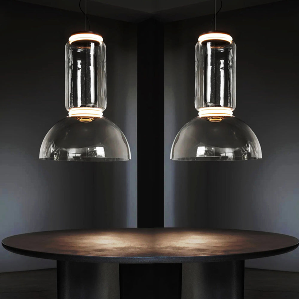 Kanedum Minimalist Combination Glass Pendant Light, Clear