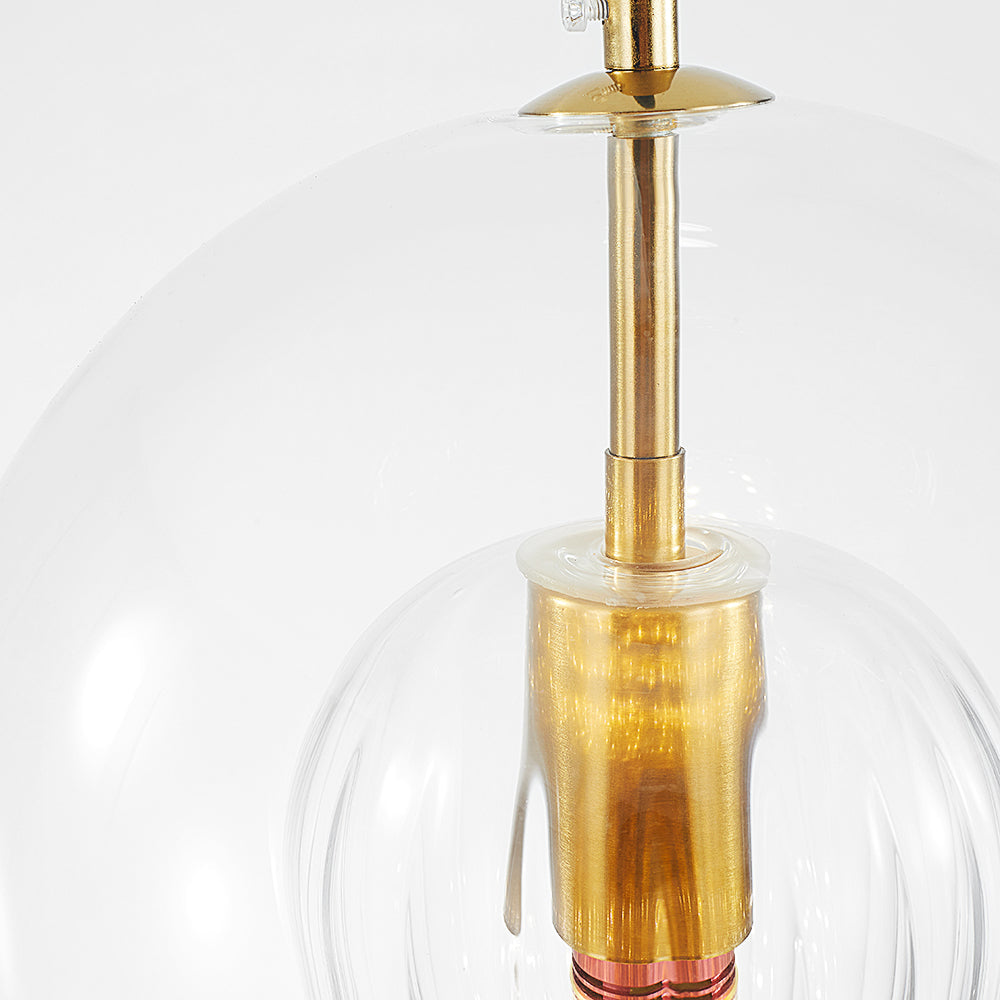 Althio Pendant Light Glass Globe Clear Amber-Relic Pieces