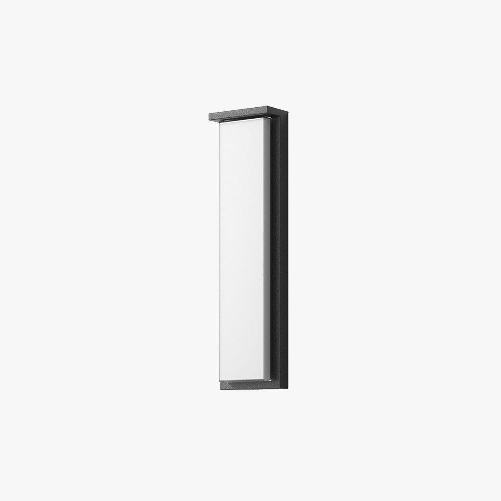 Rotabir Modern Minimalist Rectangular Metal Outdoor Wall Lamp, Black