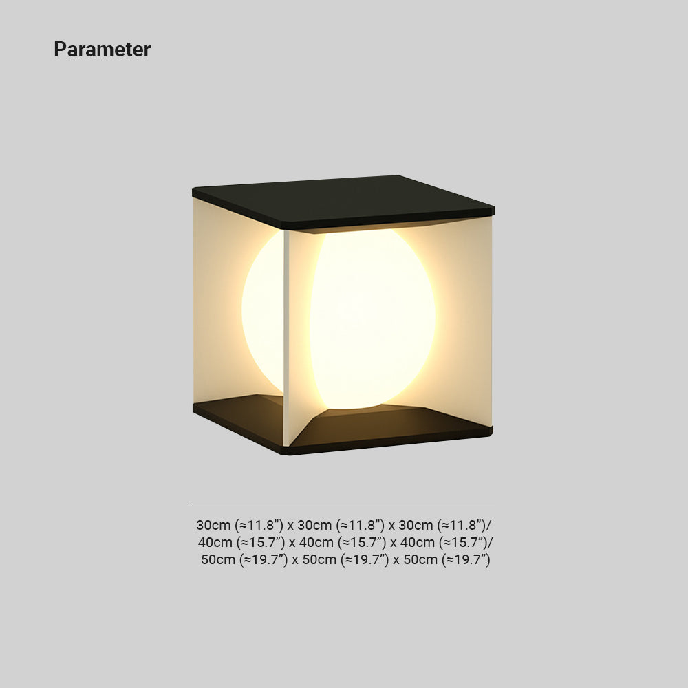 Sonotak Modern Moon Outdoor Pier-Mount Pillar Light