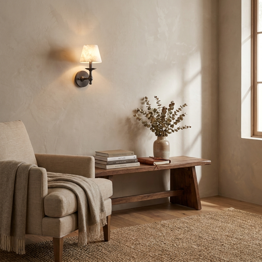 Corvenford Alabaster Wall Sconce
