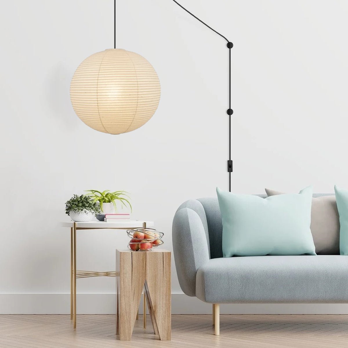 Rotolem Pendant Swag Light Mulberry Silk