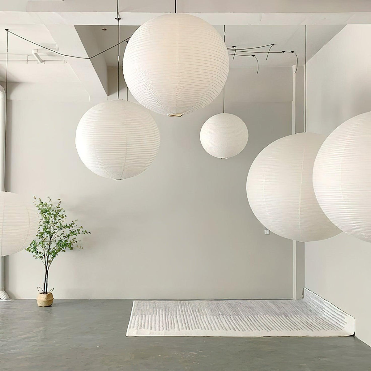 Rotolem Pendant Swag Light Mulberry Silk