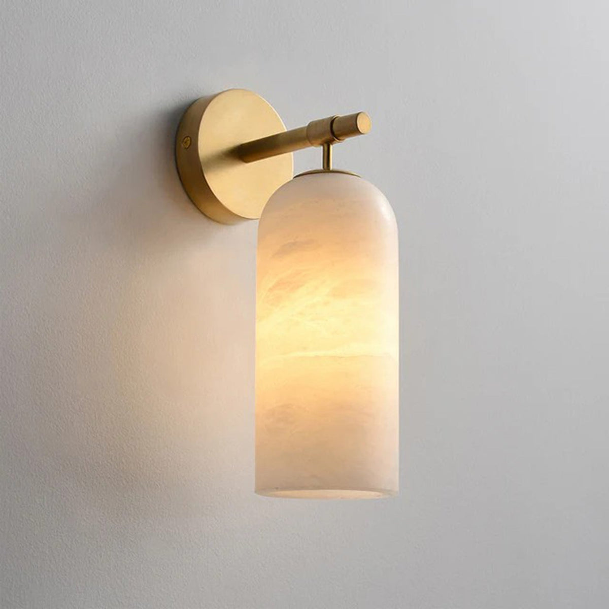 Albelaine Pillar Alabaster Wall Sconce