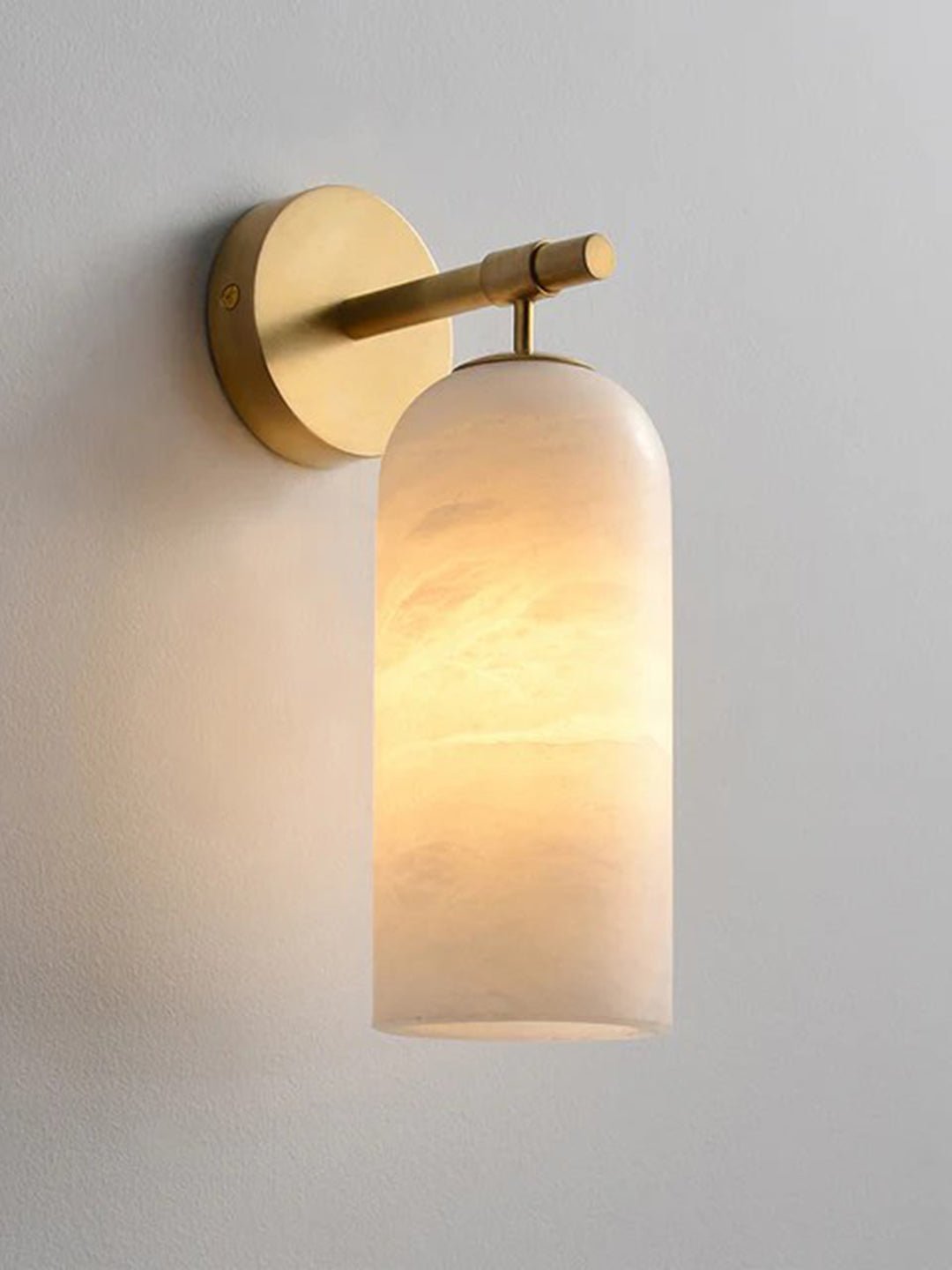 Albelaine Pillar Alabaster Wall Sconce
