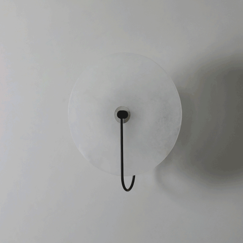 Kristy Alabaster LED Wall Lamp Round Iconic Circular-Relic Pieces