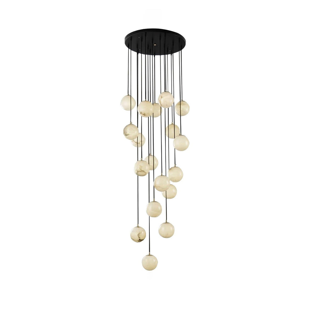 Belen Balls Modern Cluster Alabaster Chandelier