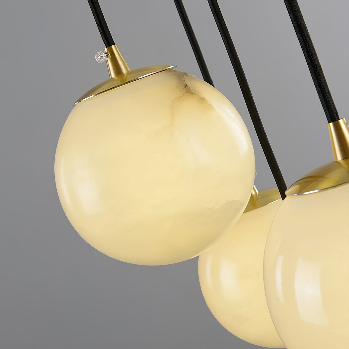 Belen Balls Modern Cluster Alabaster Chandelier
