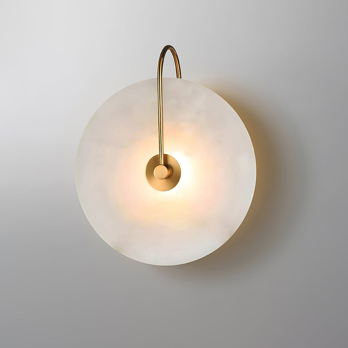 Kristy Alabaster LED Wall Lamp Round Iconic Circular-Relic Pieces