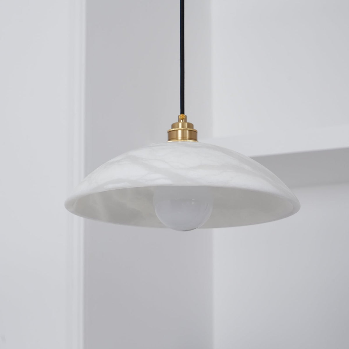 Civorus Dome Pendant Light Alabaster &Brass