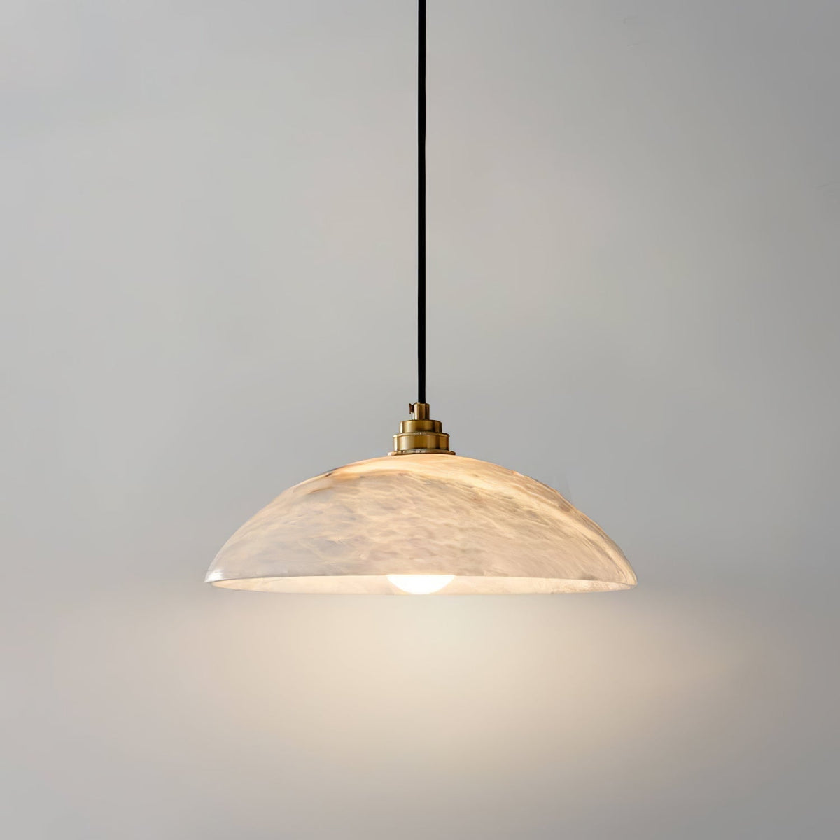 Civorus Dome Pendant Light Alabaster &Brass