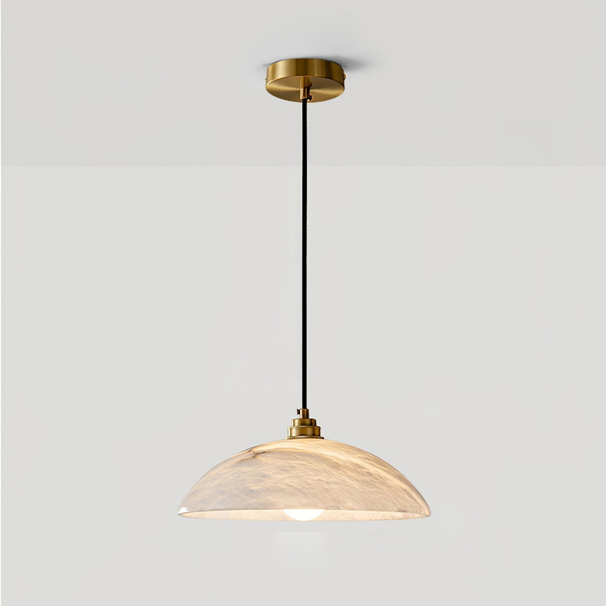 Civorus Dome Pendant Light Alabaster &Brass