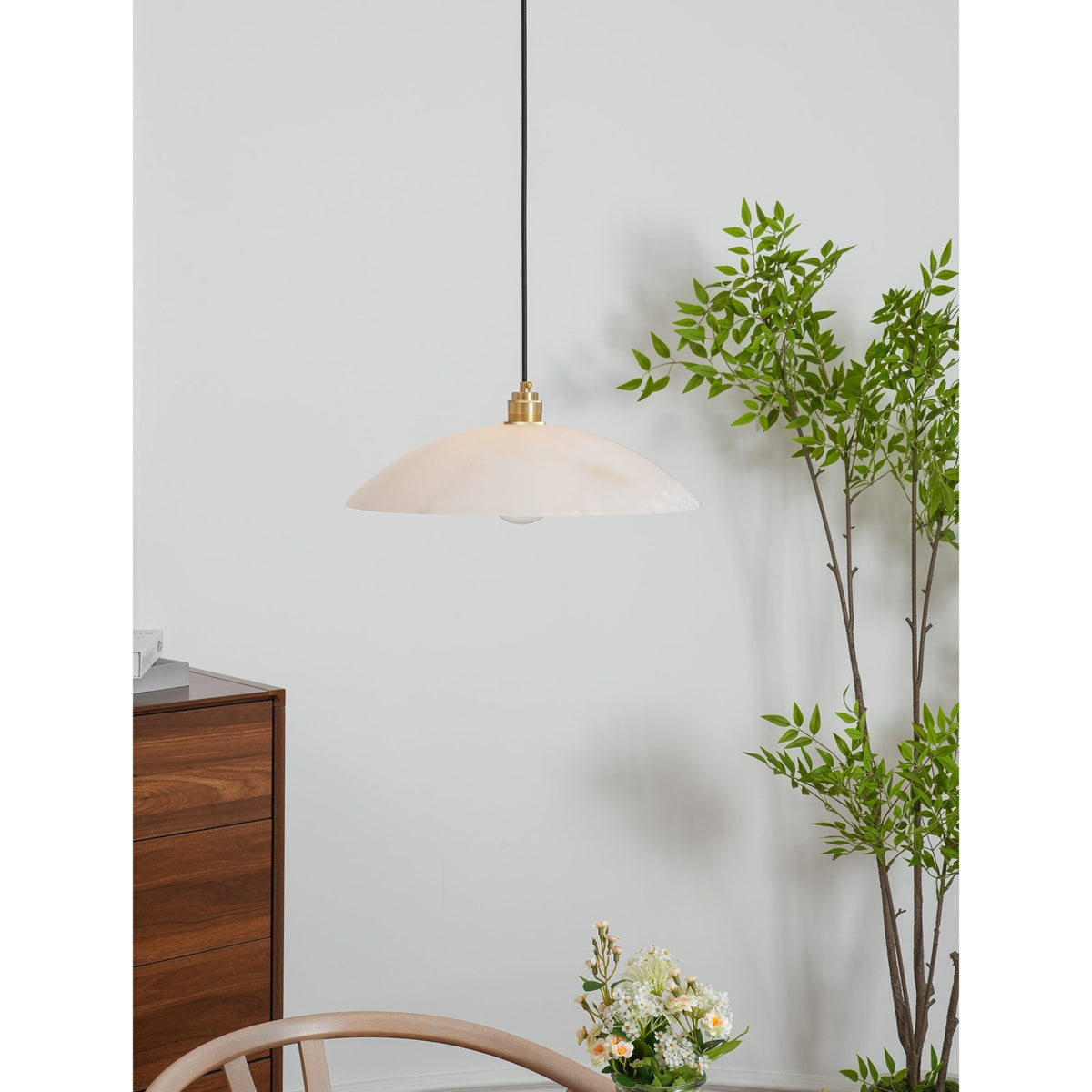 Westmere Alabaster Dome Pendant Light