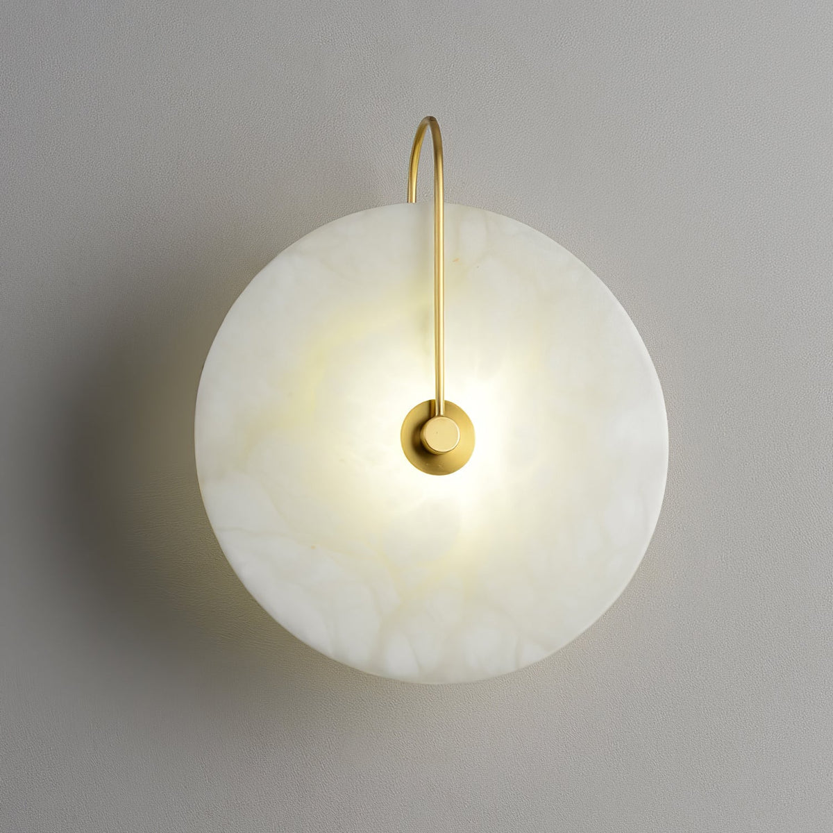 Kristy Alabaster LED Wall Lamp Round Iconic Circular-Relic Pieces