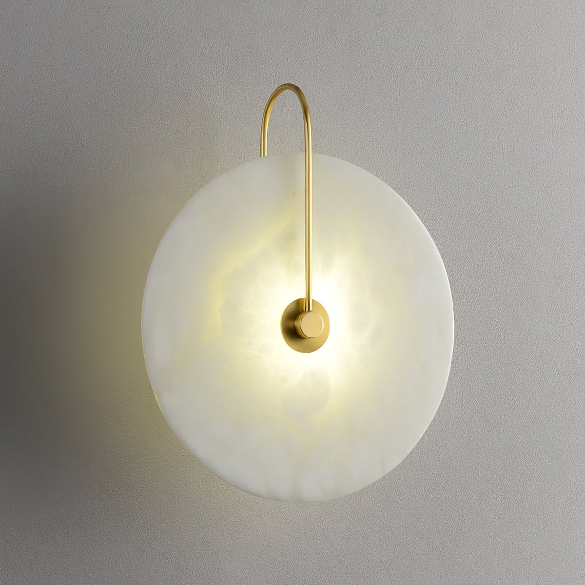 Kristy Alabaster LED Wall Lamp Round Iconic Circular-Relic Pieces