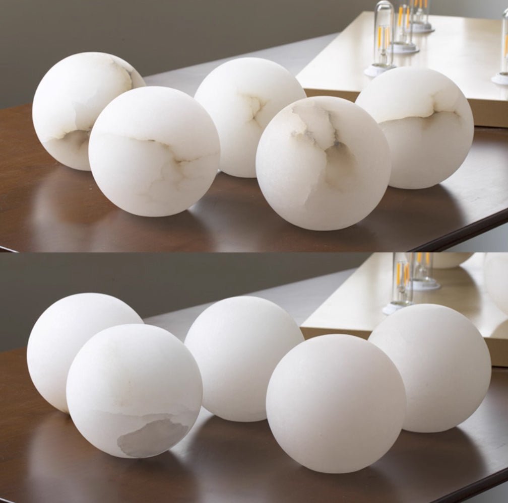Navo Alabaster Mini Orb Wall Lamp