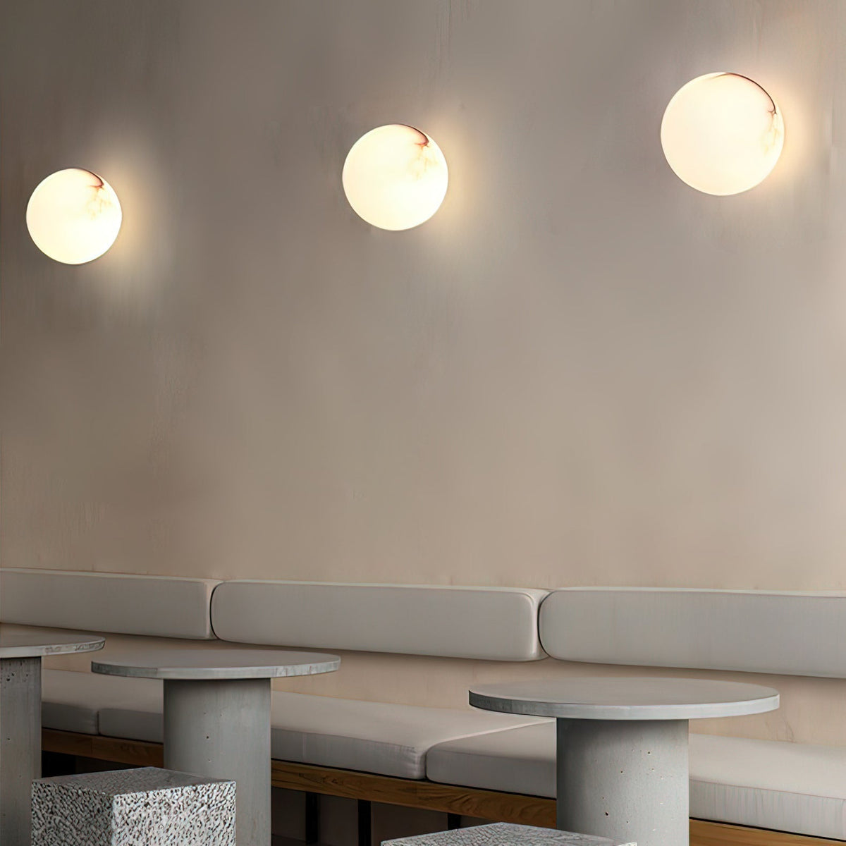 Navo Alabaster Mini Orb Wall Lamp