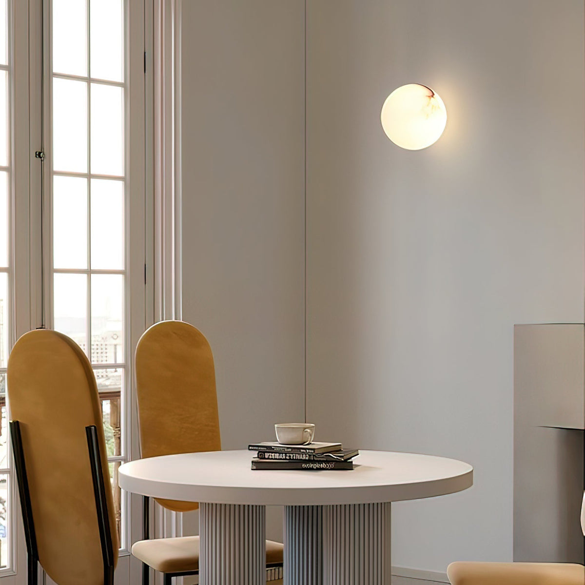 Navo Alabaster Mini Orb Wall Lamp