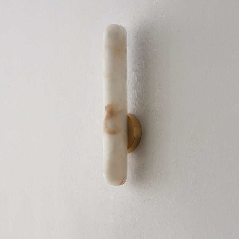 Nivoina Amber Alabaster Rod Sconce