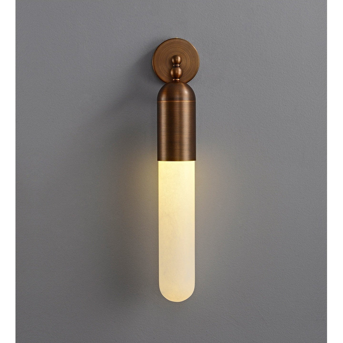 Celyn Alabaster Sculpted Tube Wall Sconce