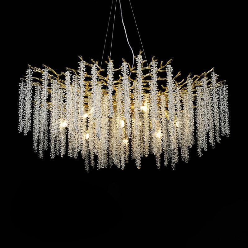 Elyuira Chandelier Gold Crystal Branch Elegant