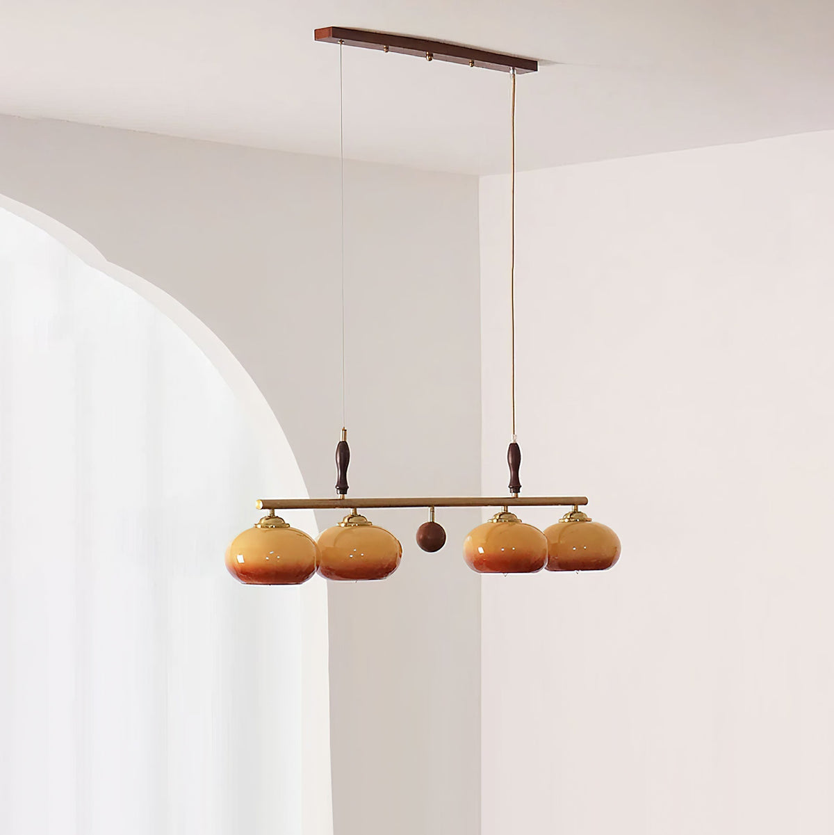 Amber Trio Linear Pendant Light