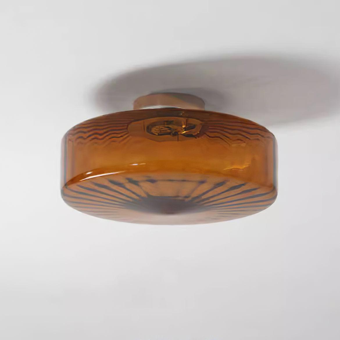Zaboron Amber Glass Ceiling Light