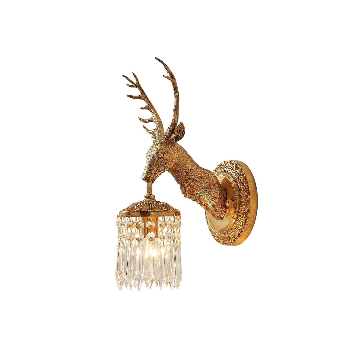 Antler Crystal Wall Lamp