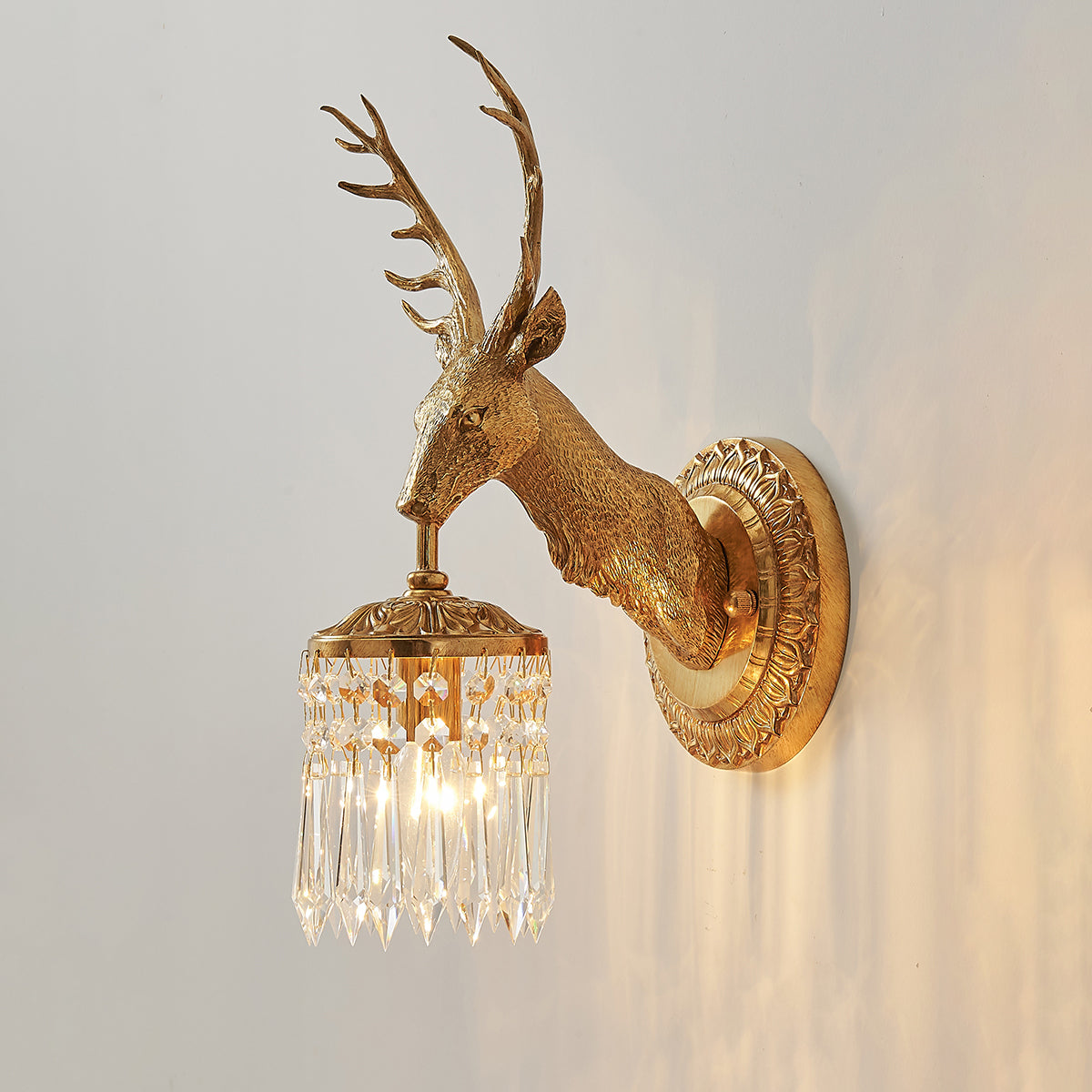 Antler Crystal Wall Lamp