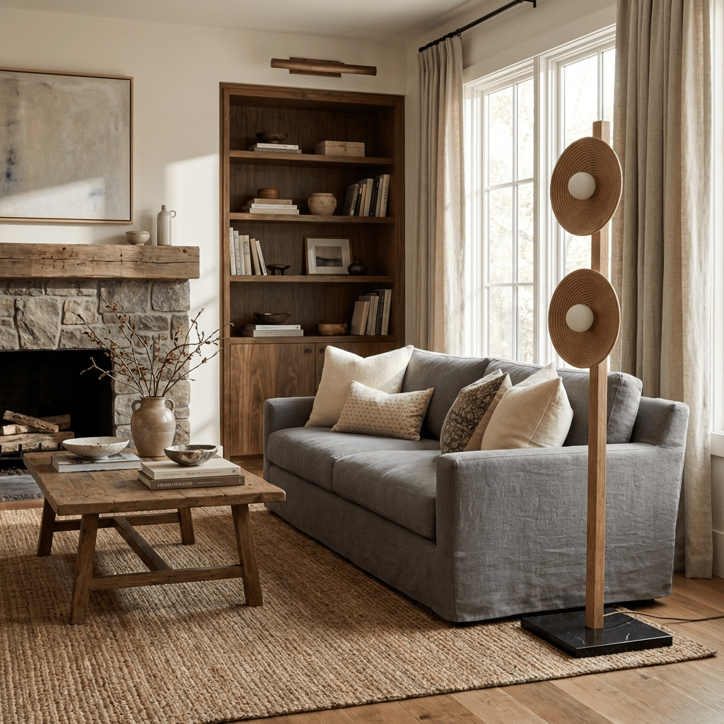 Kestrelwyn Twin Disc Floor Lamp