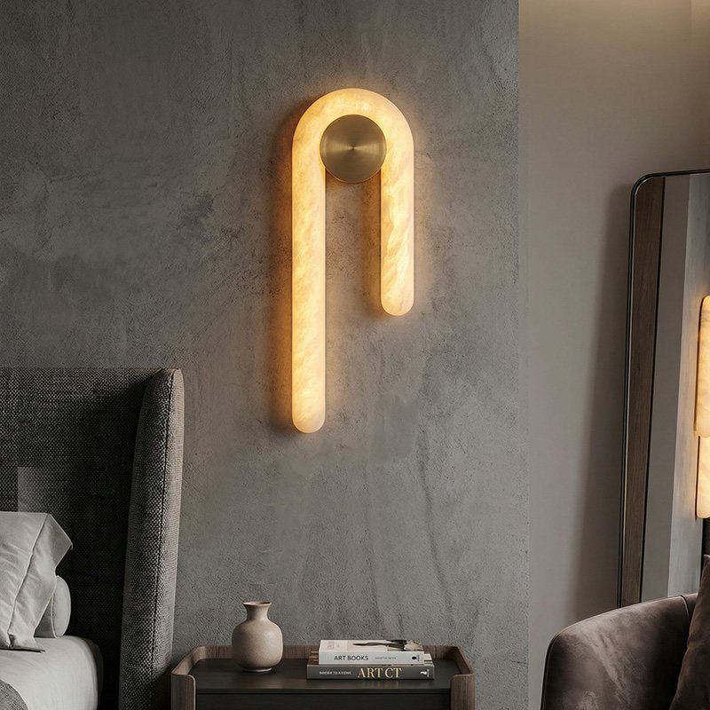 Avenuaine Loop Alabaster Wall Light