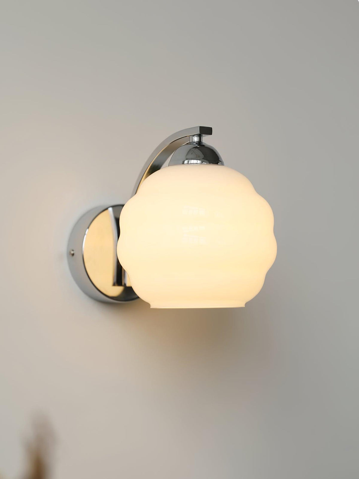 Eiraaine Wall Lamp Art Deco Glass Chrome