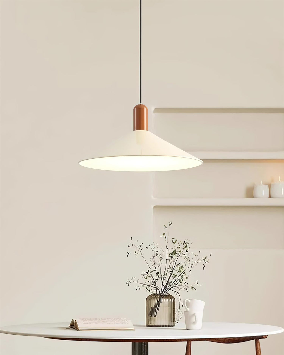 Pendant Light LED Minimalist Cone Hanging Lamp for Kitchen Dining