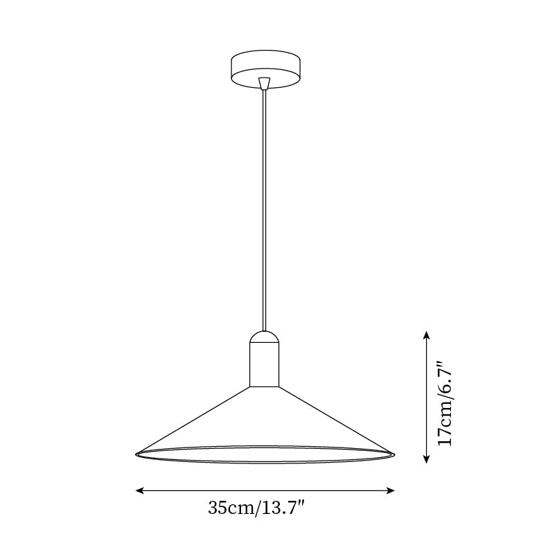 Pendant Light LED Minimalist Cone Hanging Lamp for Kitchen Dining