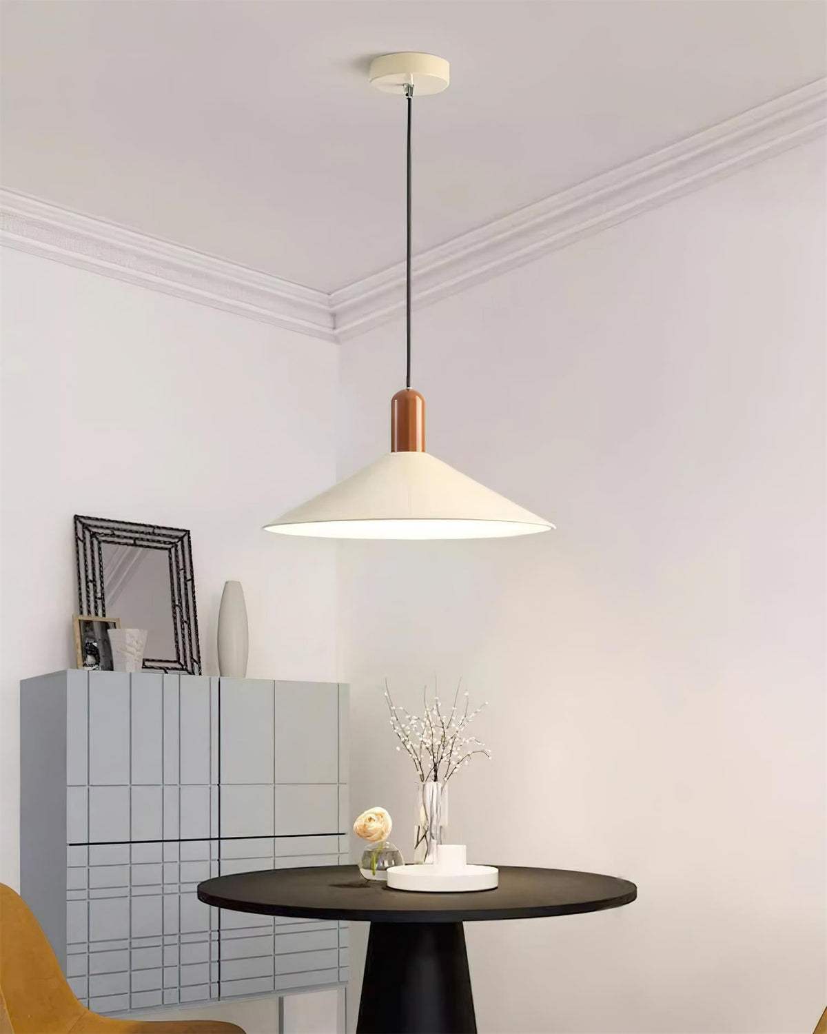 Pendant Light LED Minimalist Cone Hanging Lamp for Kitchen Dining