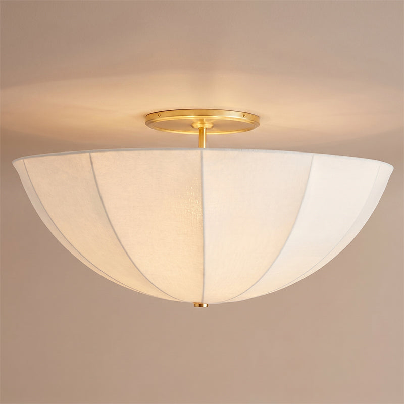 Renaia Pleated Semi-Flush Mount Ceiling Light