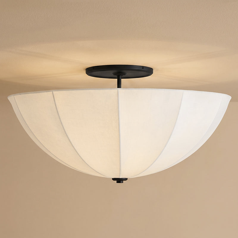 Renaia Pleated Semi-Flush Mount Ceiling Light