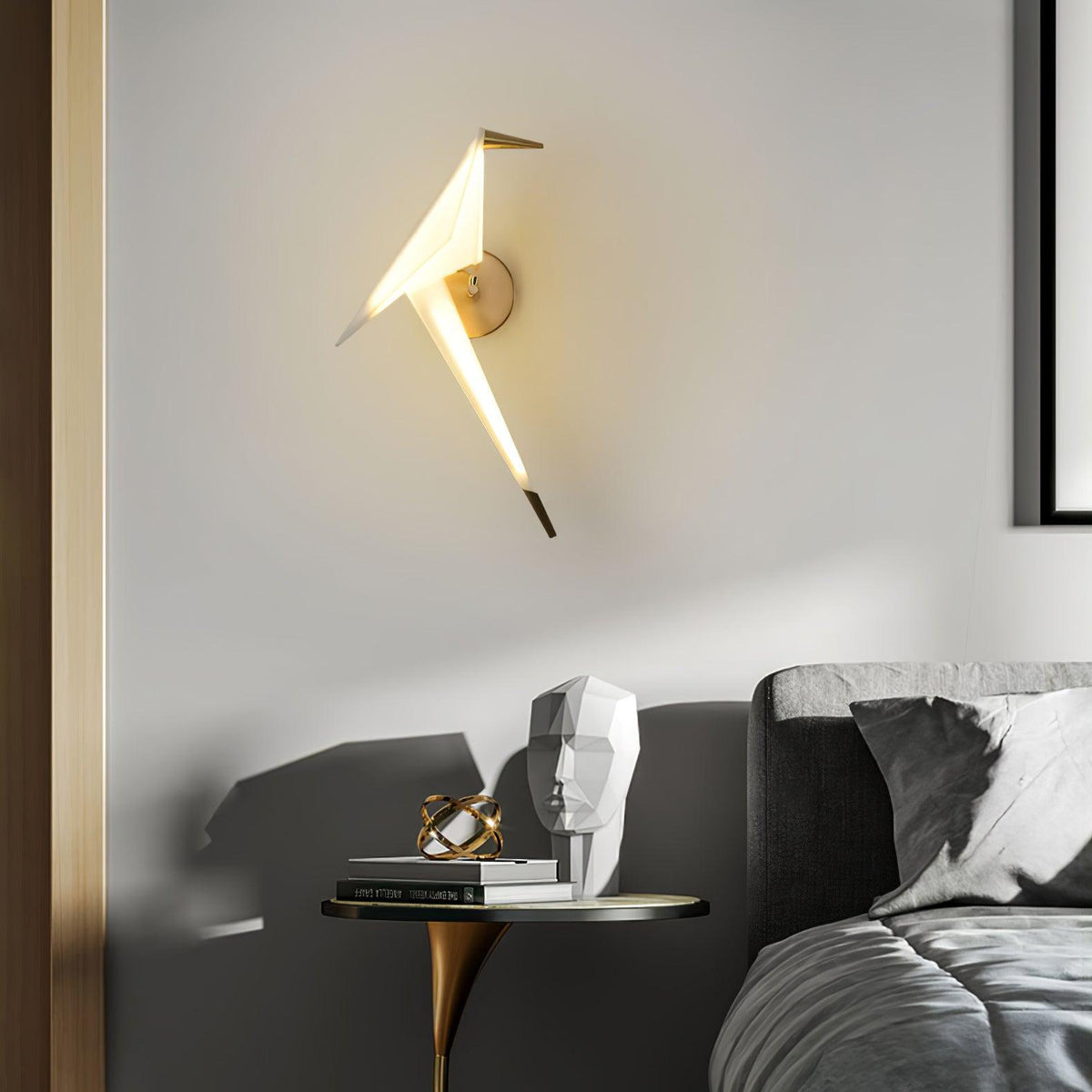 Eovela Nordic Art Paper Crane Wall Lamp