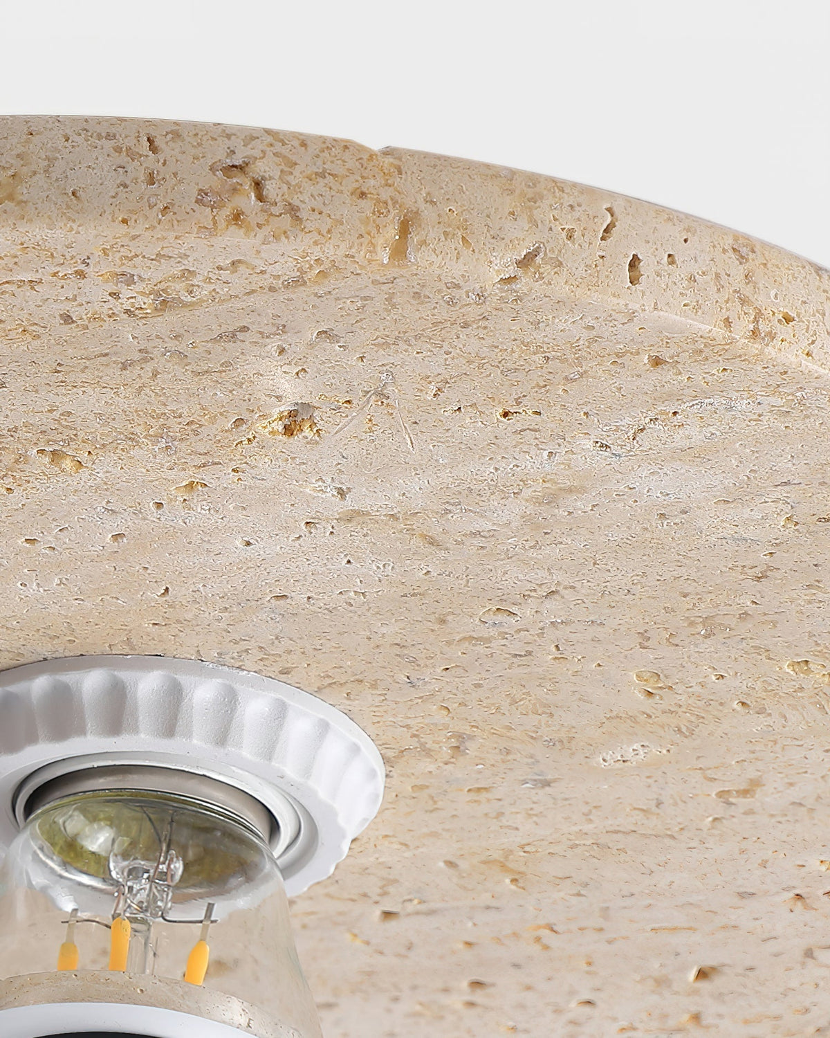 Norarora Travertine Flush Mount Ceiling Light