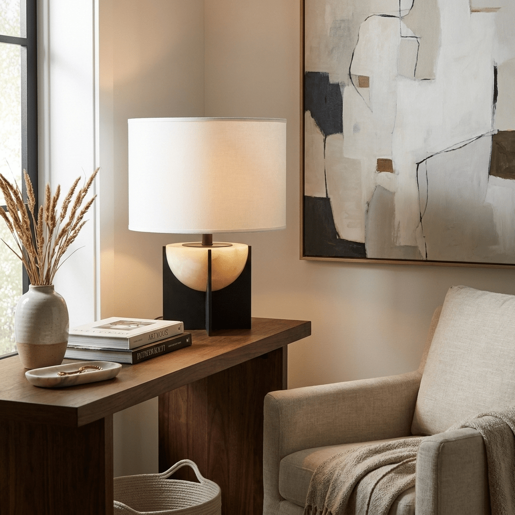 Corvielle Alabaster Table Lamp