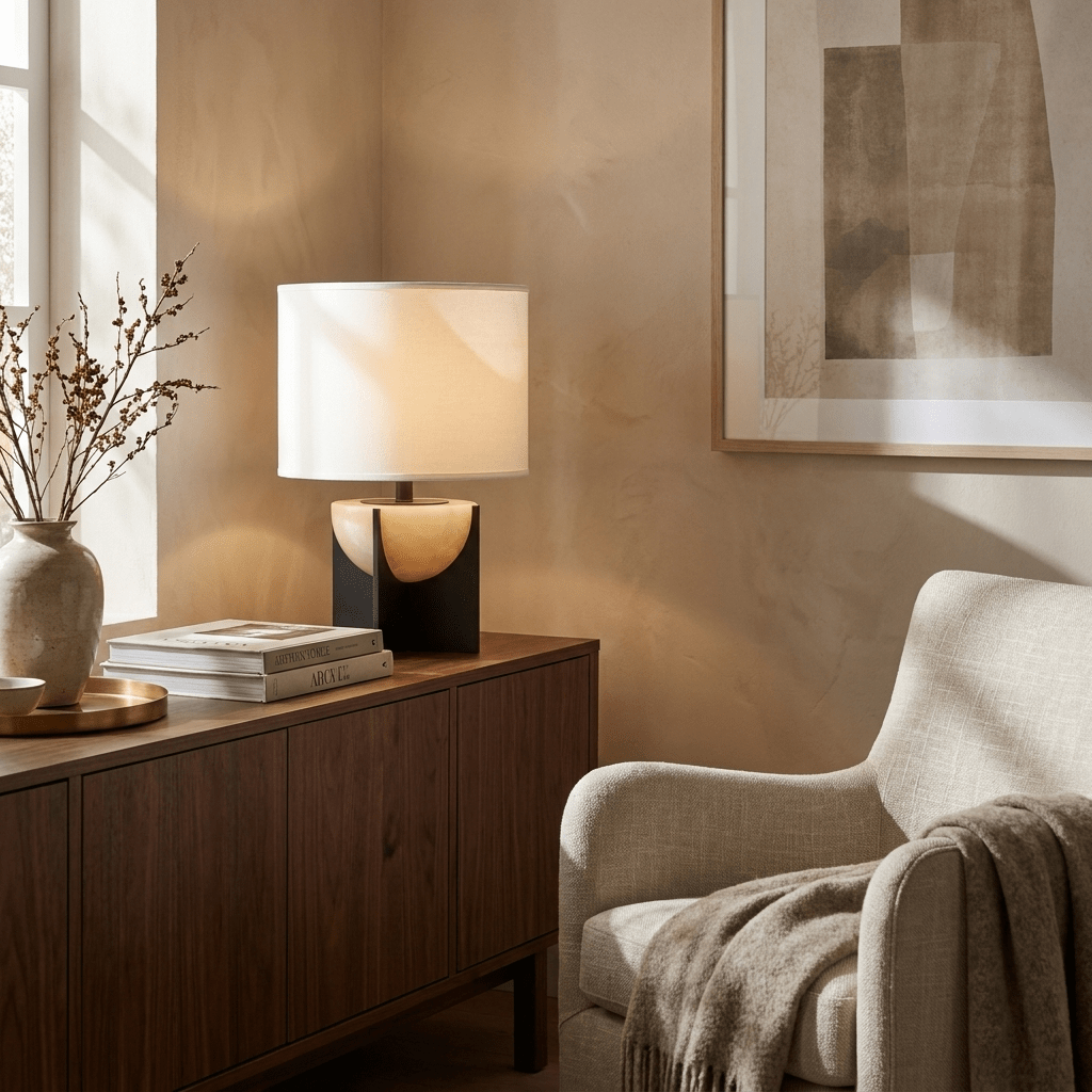 Corvielle Alabaster Table Lamp