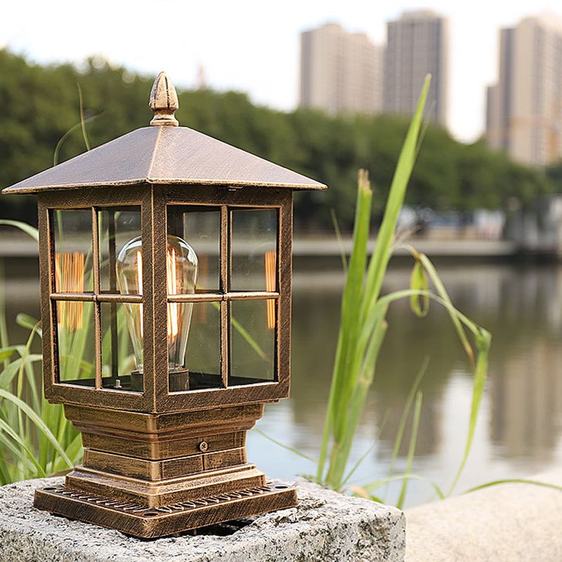 Arvico Outdoor Light Modern Glass Lantern LED Post-Relic Pieces