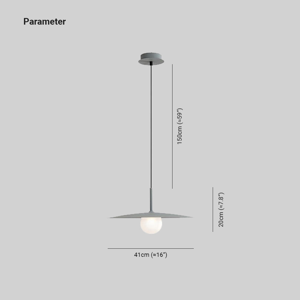 Cilisat Modern Dish-shaped Metal Pendant Light, Black/White/Grey