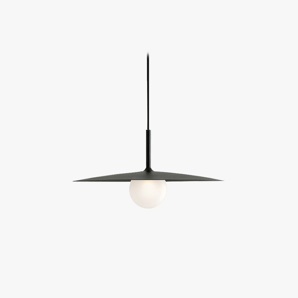 Cilisat Modern Dish-shaped Metal Pendant Light, Black/White/Grey