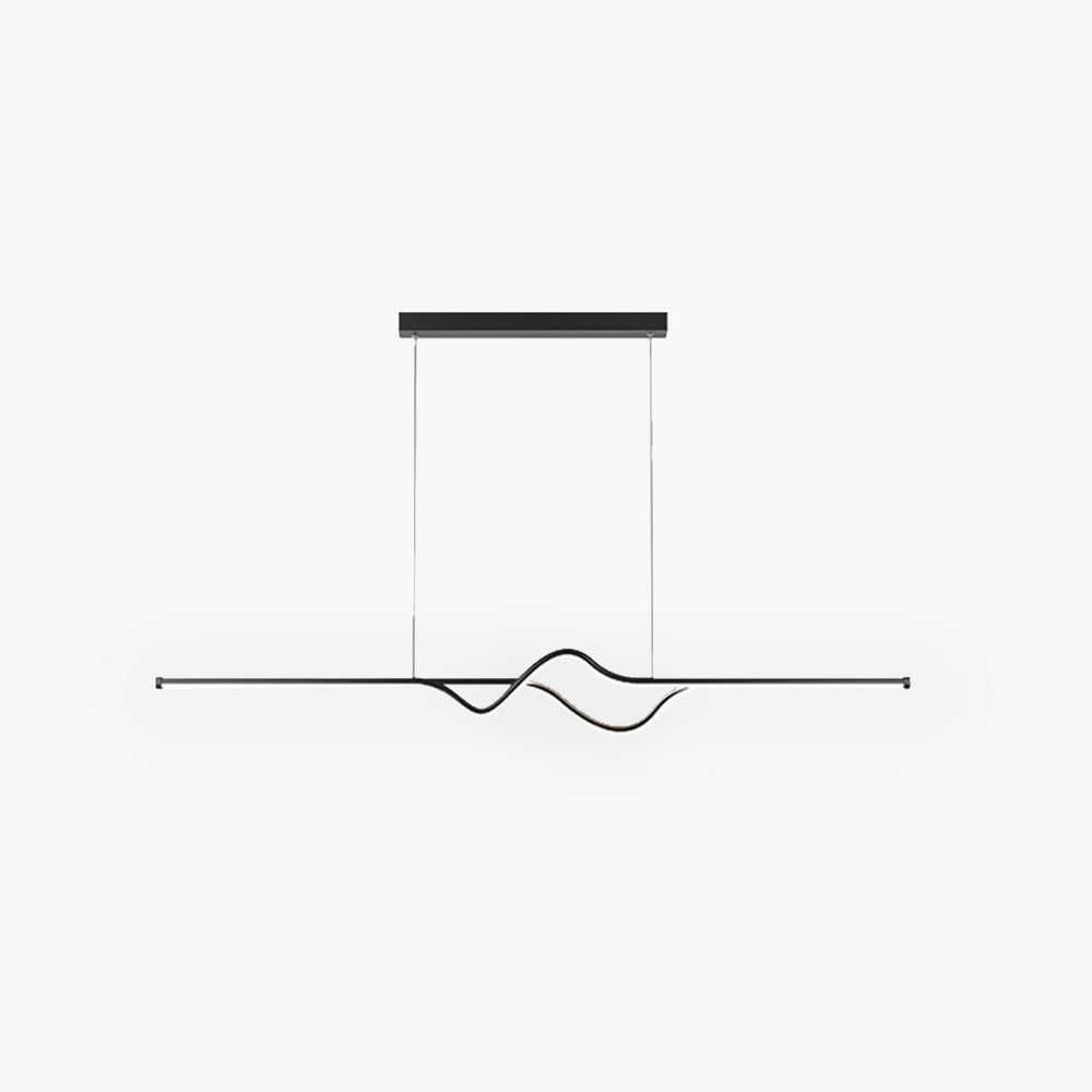 Hinugek Modern Linear Metal Pendant Light, Black/White/Grey